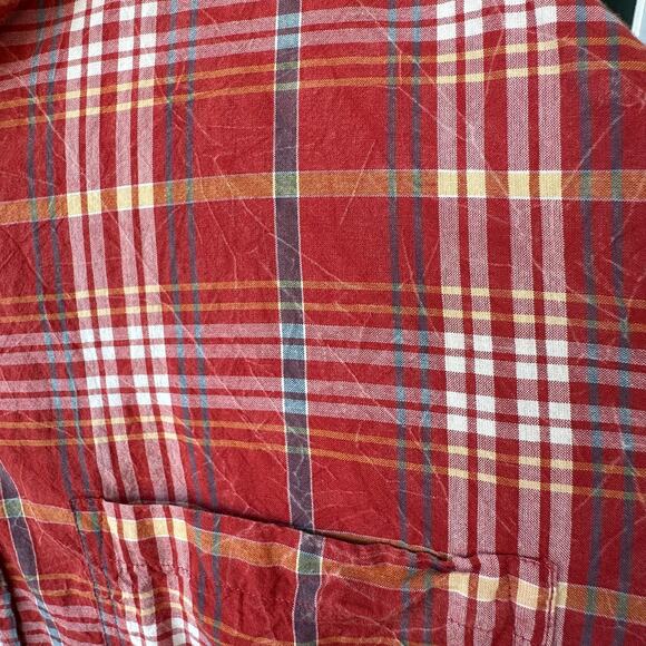 Woolrich Plaid Shirt XXL Rust Red Cotton Button Front Fall Outdoor Workwear - Picture 5 of 8